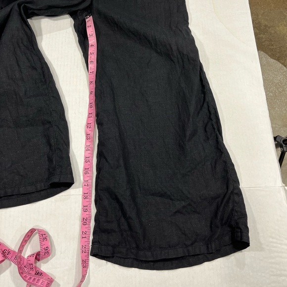 H BY HALSTON WIDE LEG CROP LINEN PANTS - Picture 5 of 14